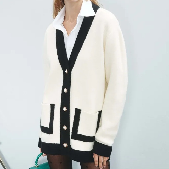 Ronny Kobo Collective Color Block Cardigan
